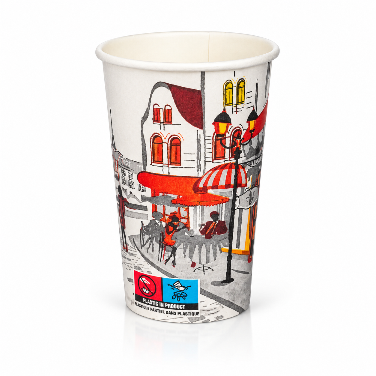 Pahar din hartie, 330ml, d80, city