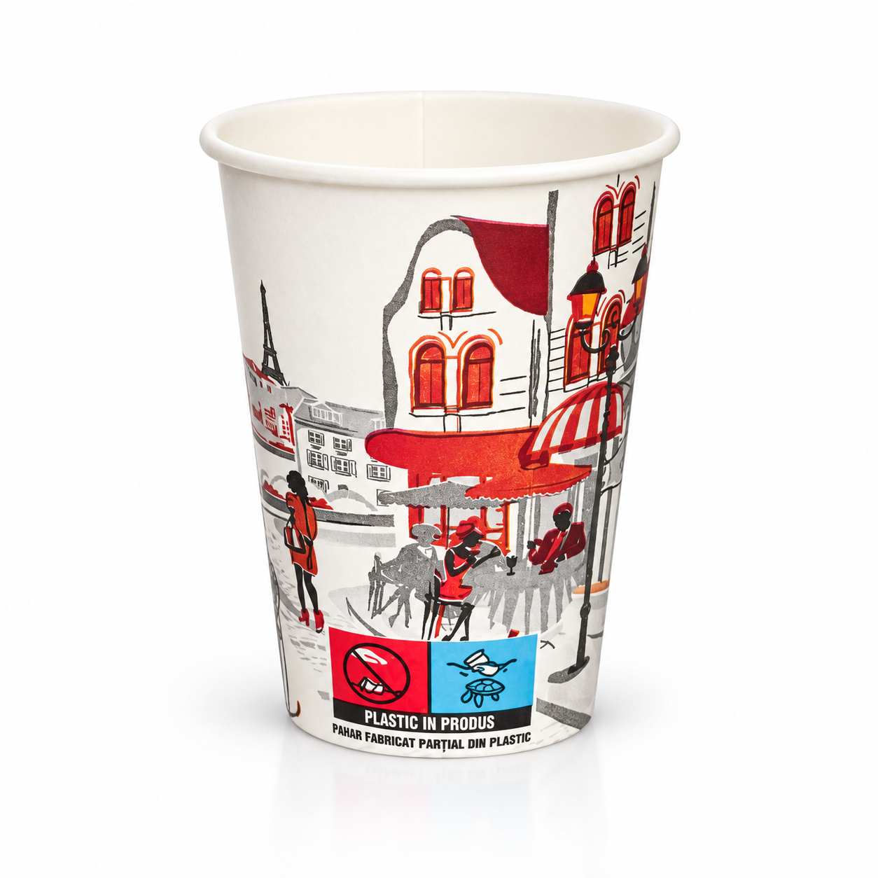 Pahar din hartie, 180ml, d70, city