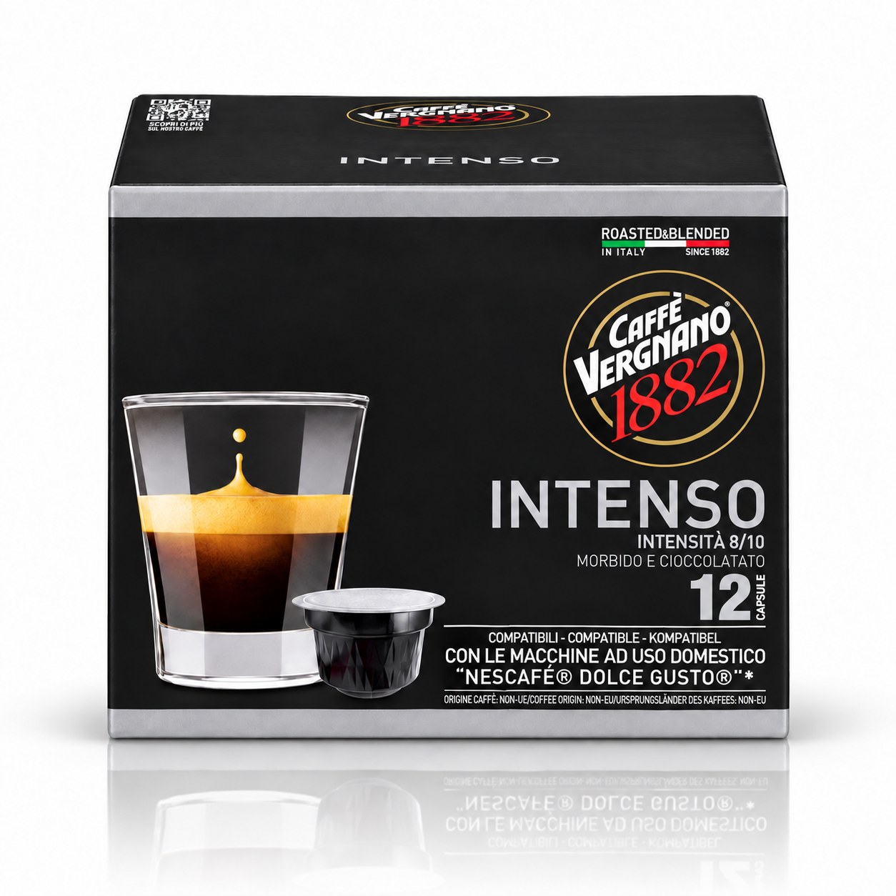Cafea capsule Vergnano Dolce Gusto Intenso, 10 capsule