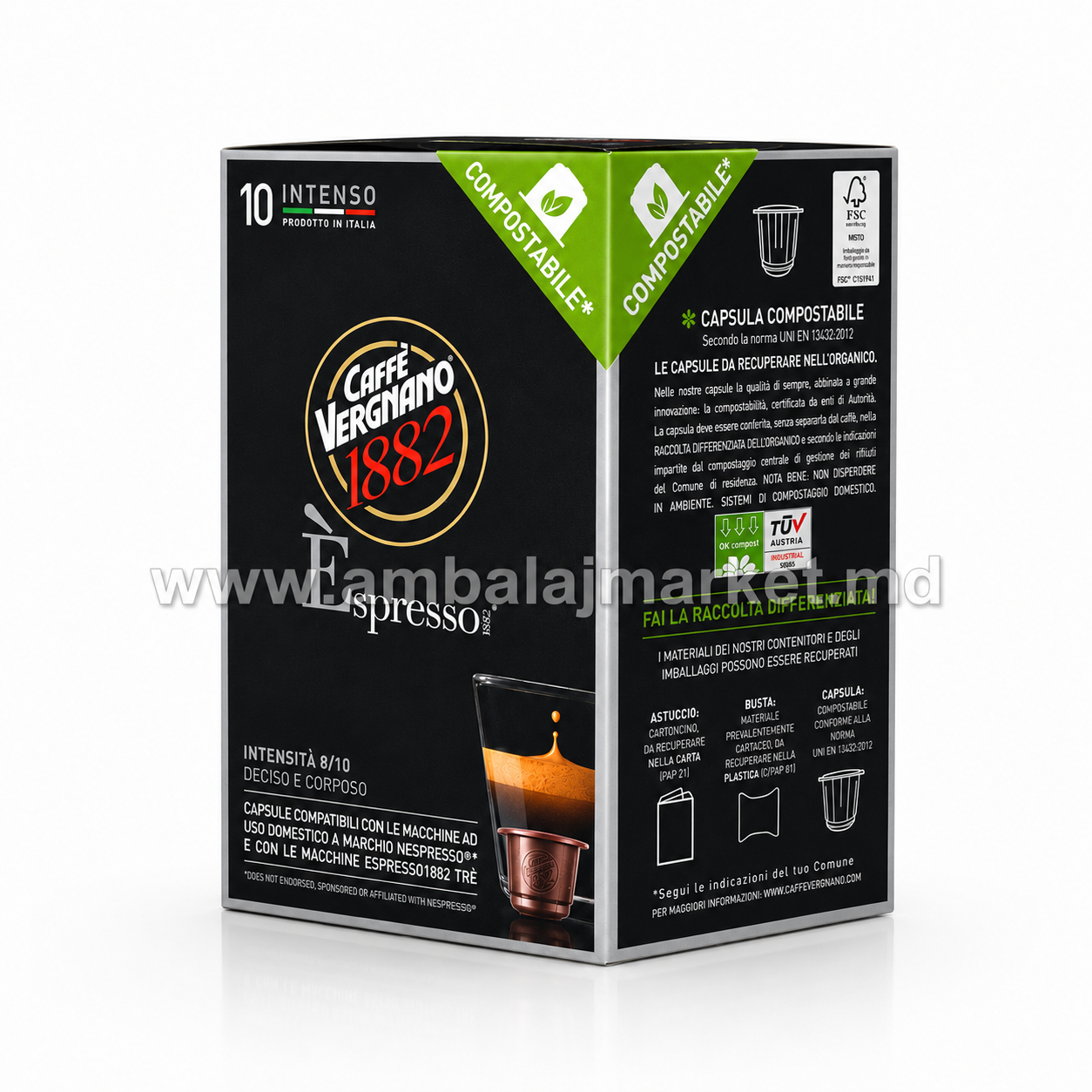 Cafea capsule Vergnano Nespresso Intenso (10)