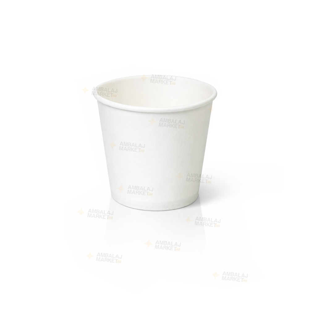 Pahar din hirtie 110ml Alb (50) 