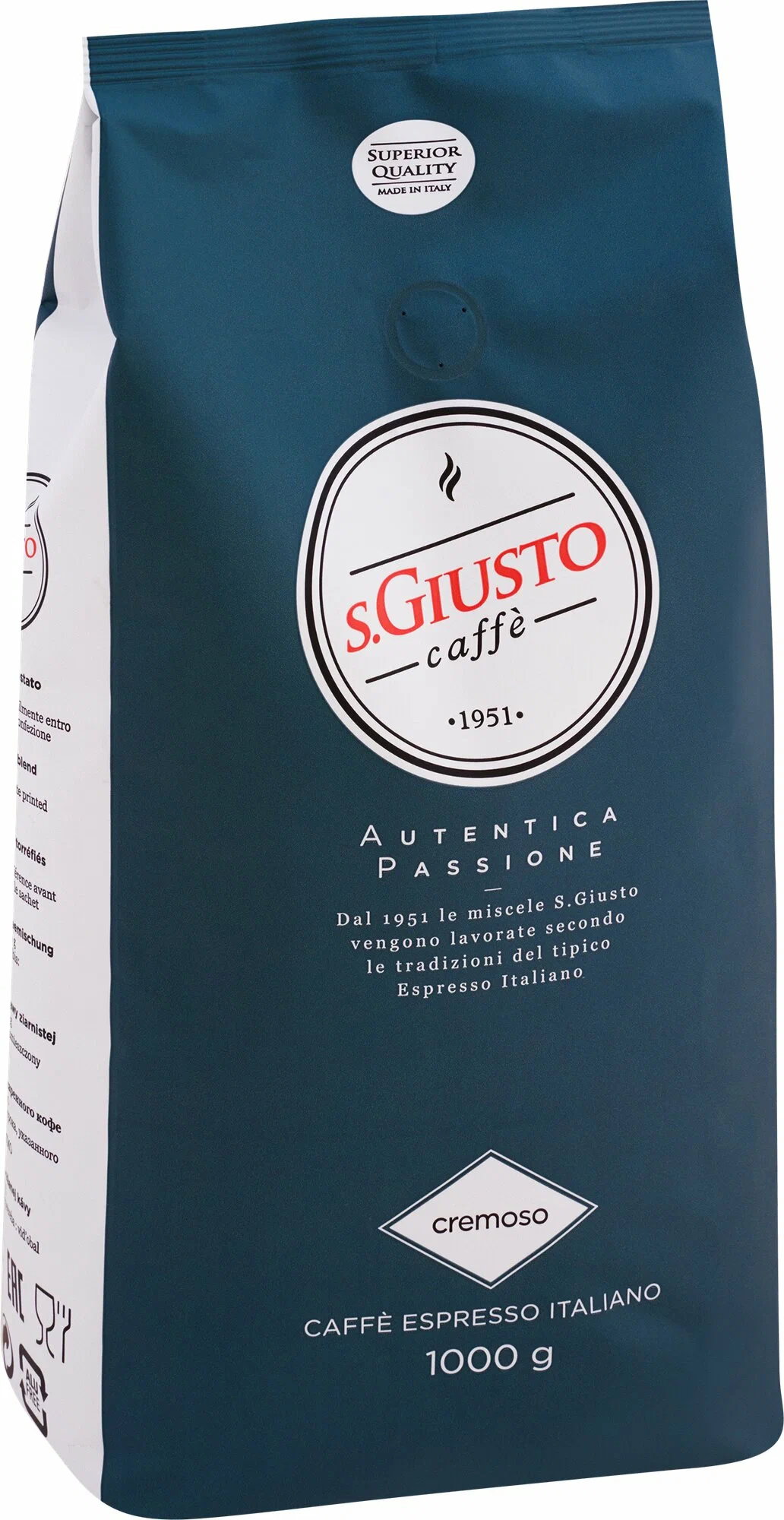 Cafea boabe S. Giusto Cremoso 1 kg 