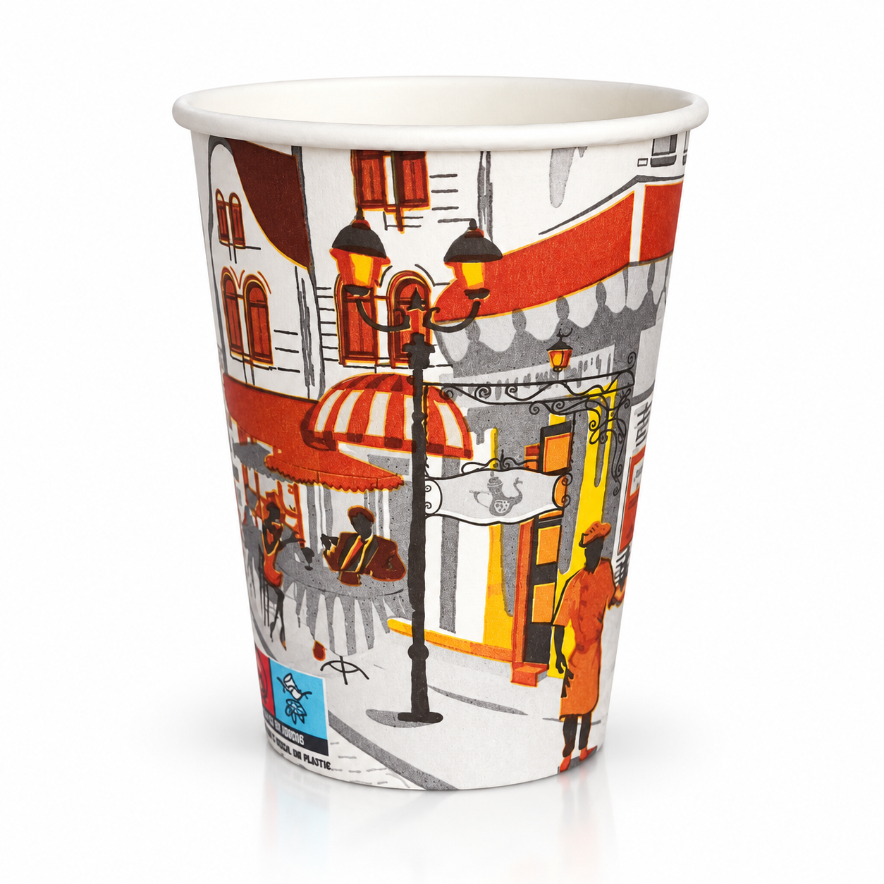 Pahar din hartie, 400ml, d90, city