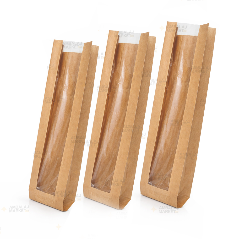 Punga din hartie bagheta cu fereastra KN