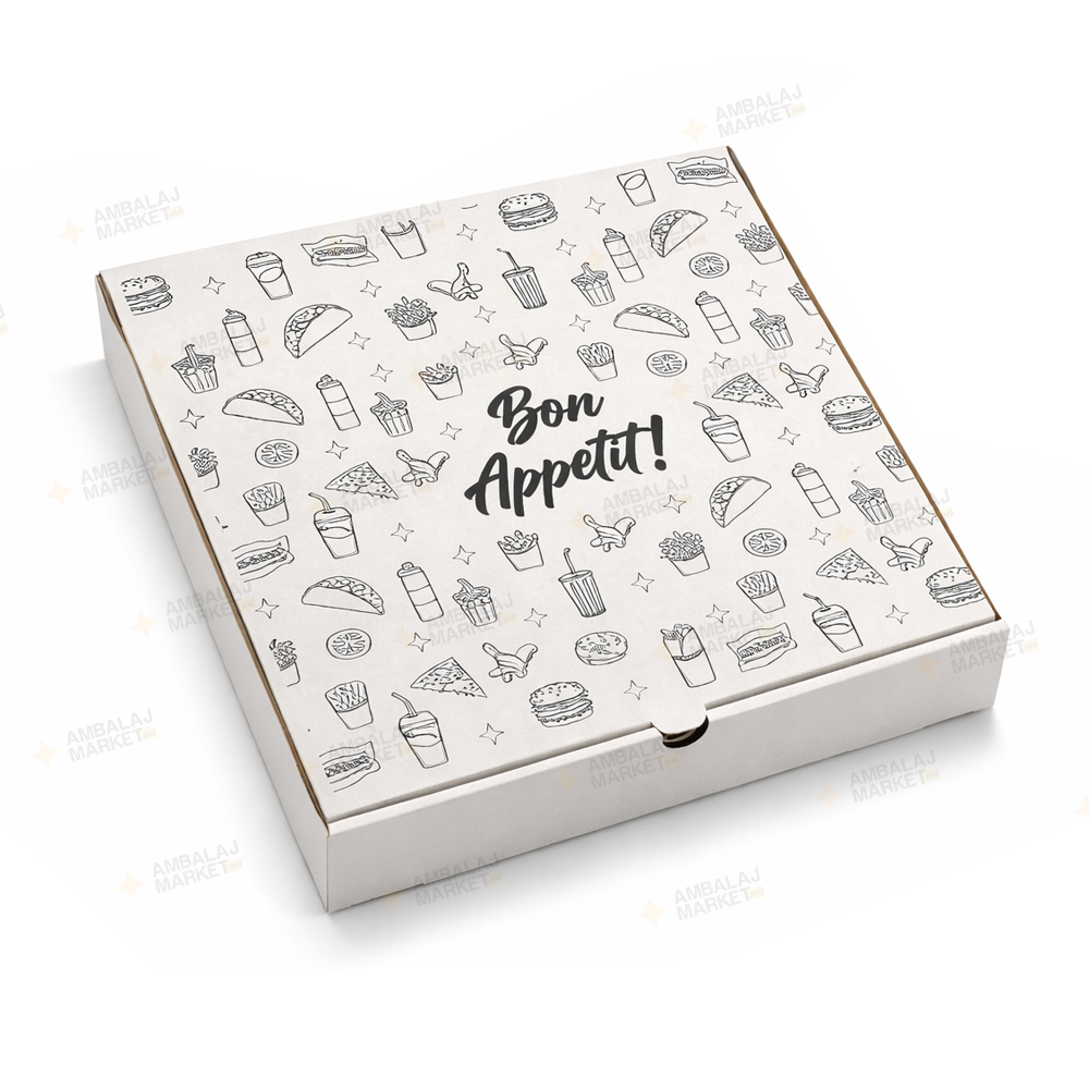 Cutie pizza 41*41*4 URBAN (Bon Apetit) Alb