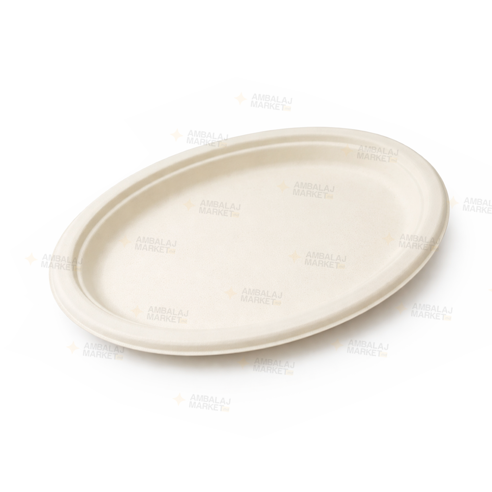 Farfurie BIO fibra-lemn 1p 25*19*2 oval (50)