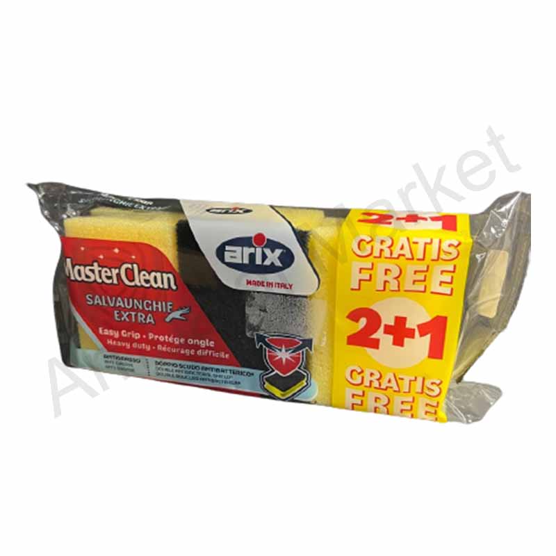 Burete abraziv Arix MasterClean antigrasime N3 (2+1)