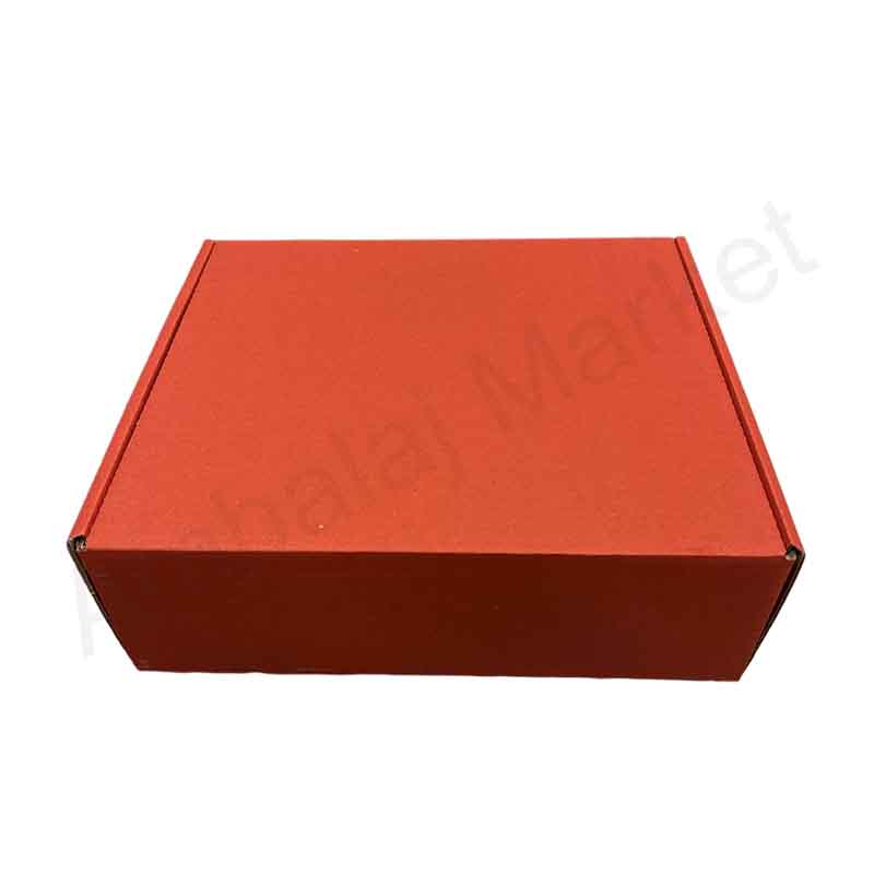 Cutie carton ondulat, rosie