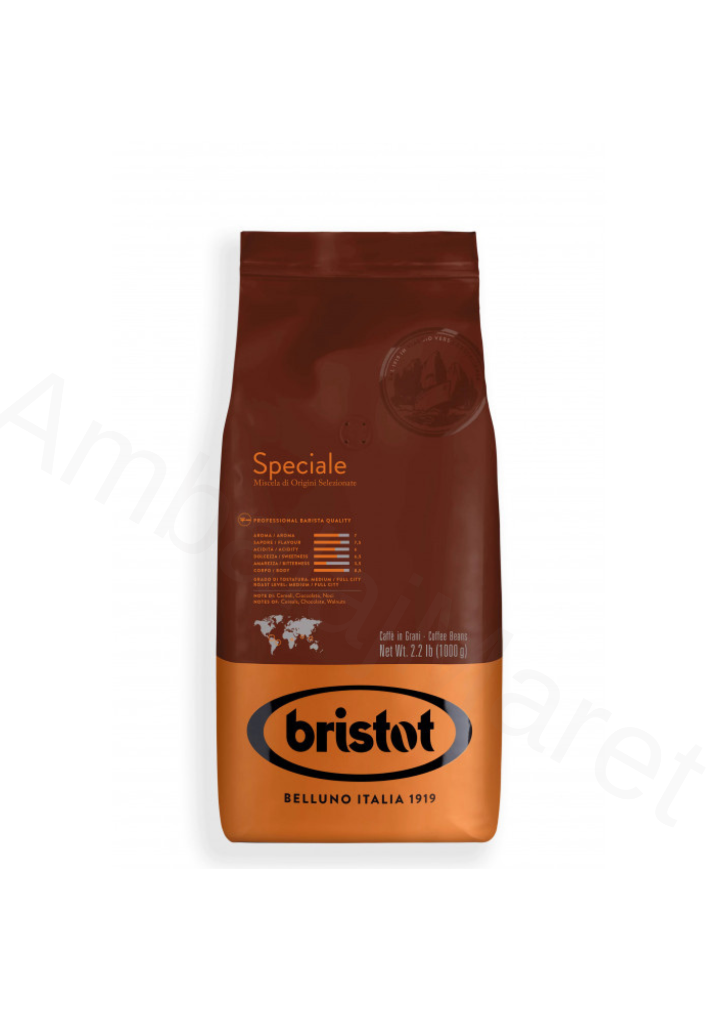 Cafea boabe Bristot Deca Bar 0.5 kg EXD