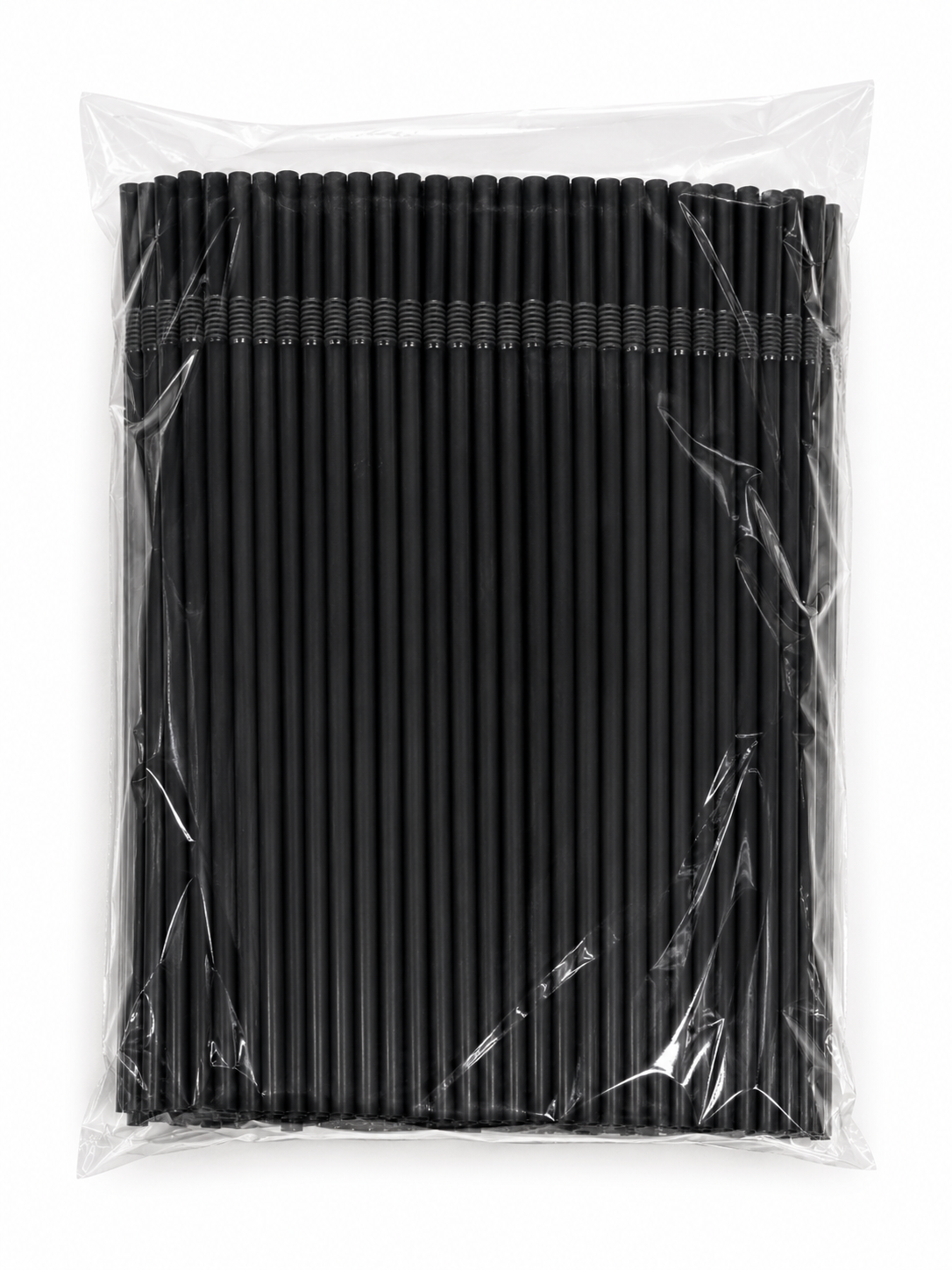 Paie BIO, 5*240 mm, gofrate, negre