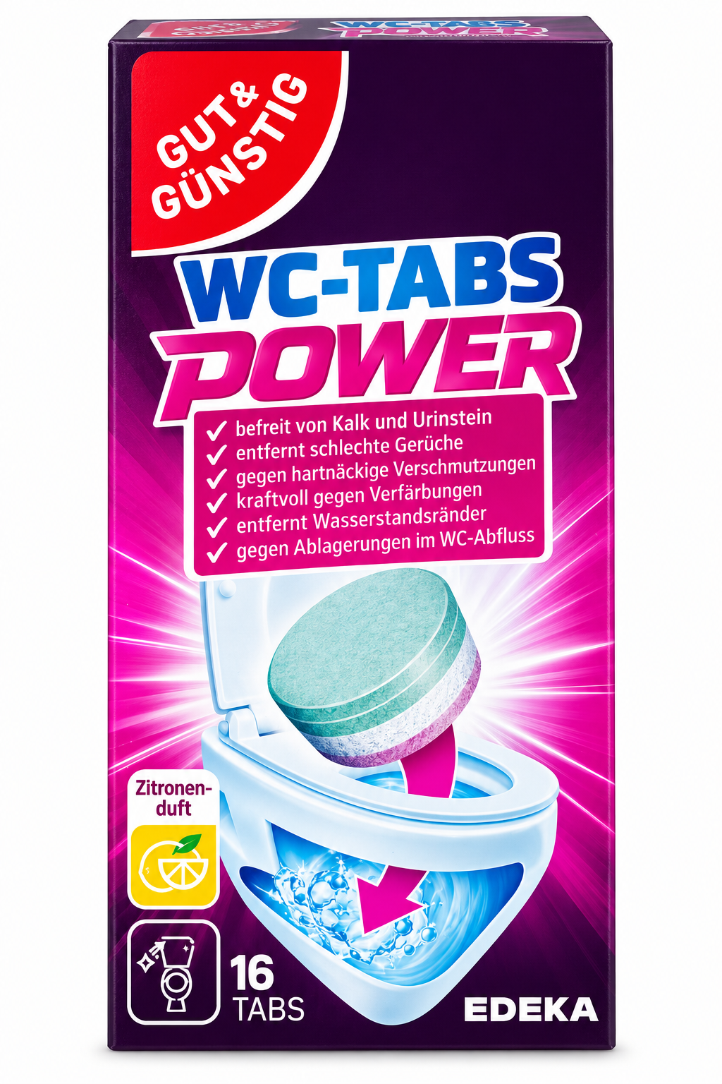 Tablete pentru curatarea WC-ului, 400 g (16 tablete)