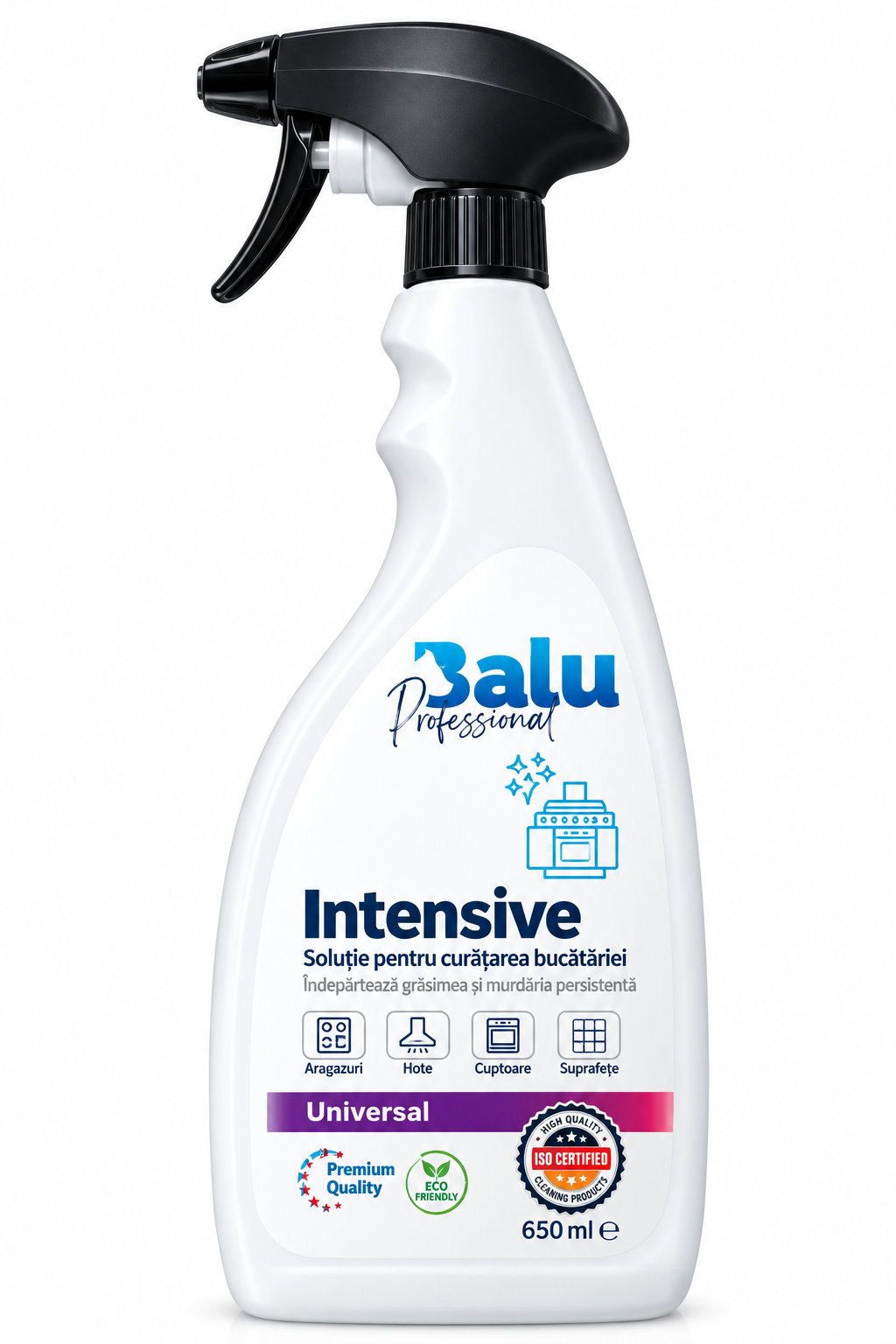 Balu – Intensive, solutie pentru curatarea bucatariei si gratarului, 650 ml