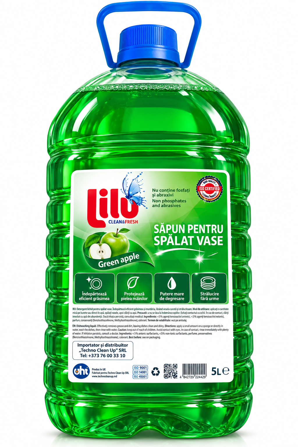 Lilu – Detergent pentru vase Mar Verde, 5 L