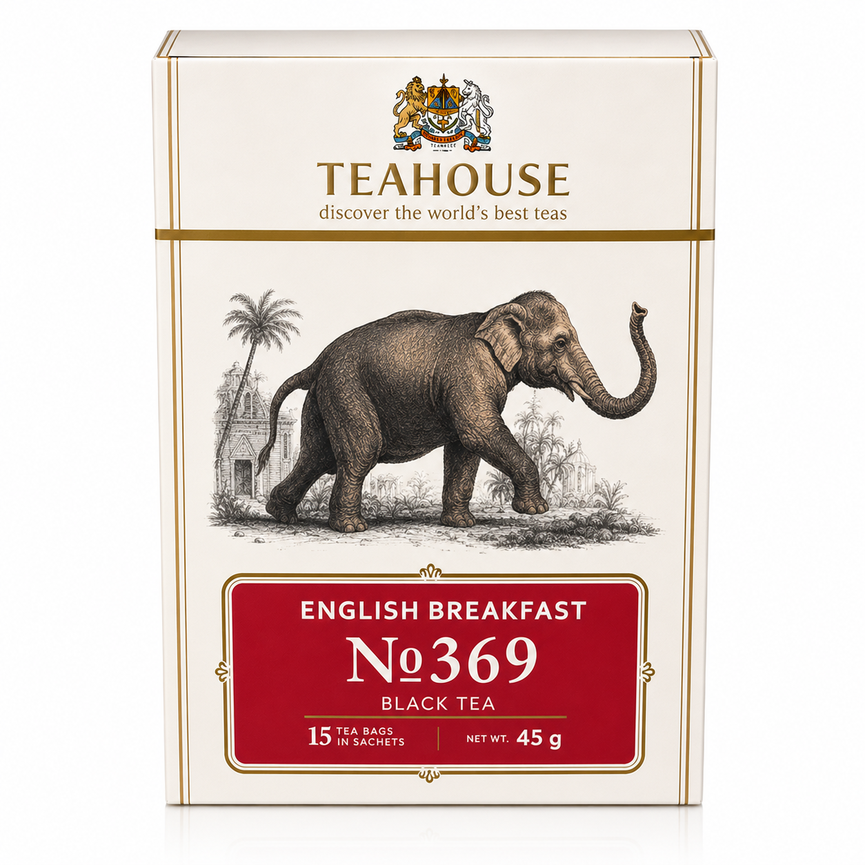 Ceai TEAHOUSE Perfect Cup English Breakfast, 15 pliculete *2,5 g
