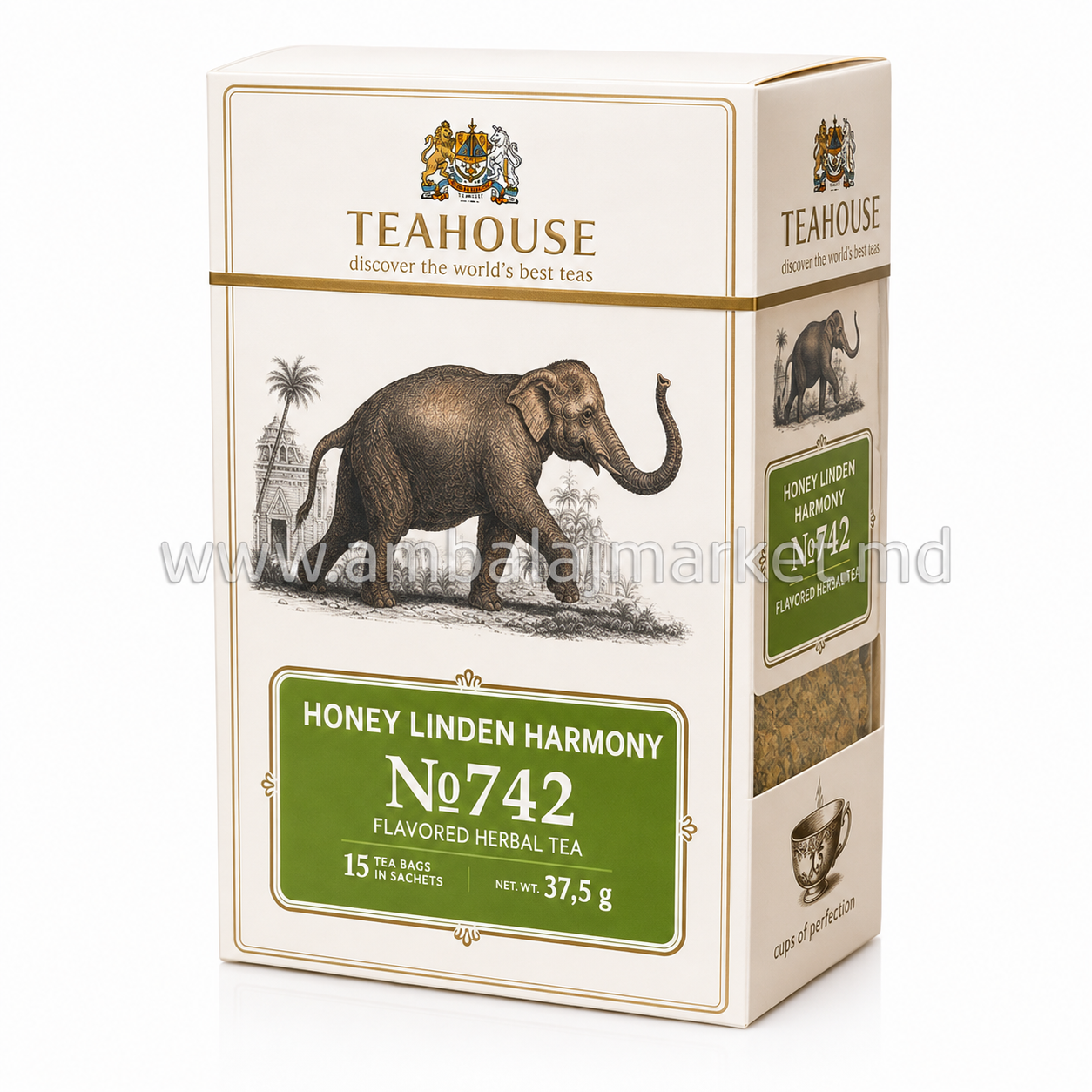 Ceai TEAHOUSE Perfect Cup Honey Linden Harmony, 15 pliculete *2,5 g