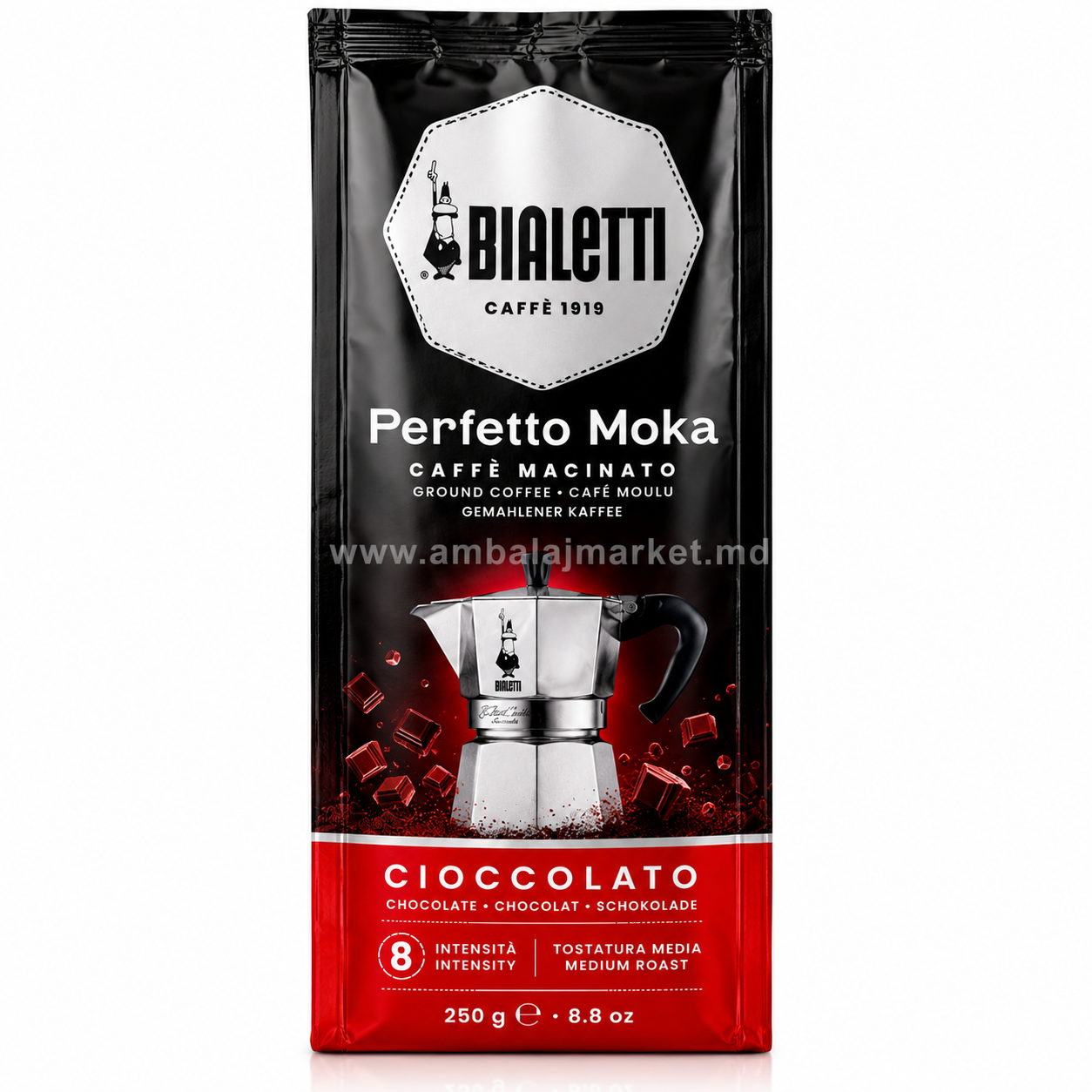 Cafea Macinata Perfetto Moka Chocolate 250g 