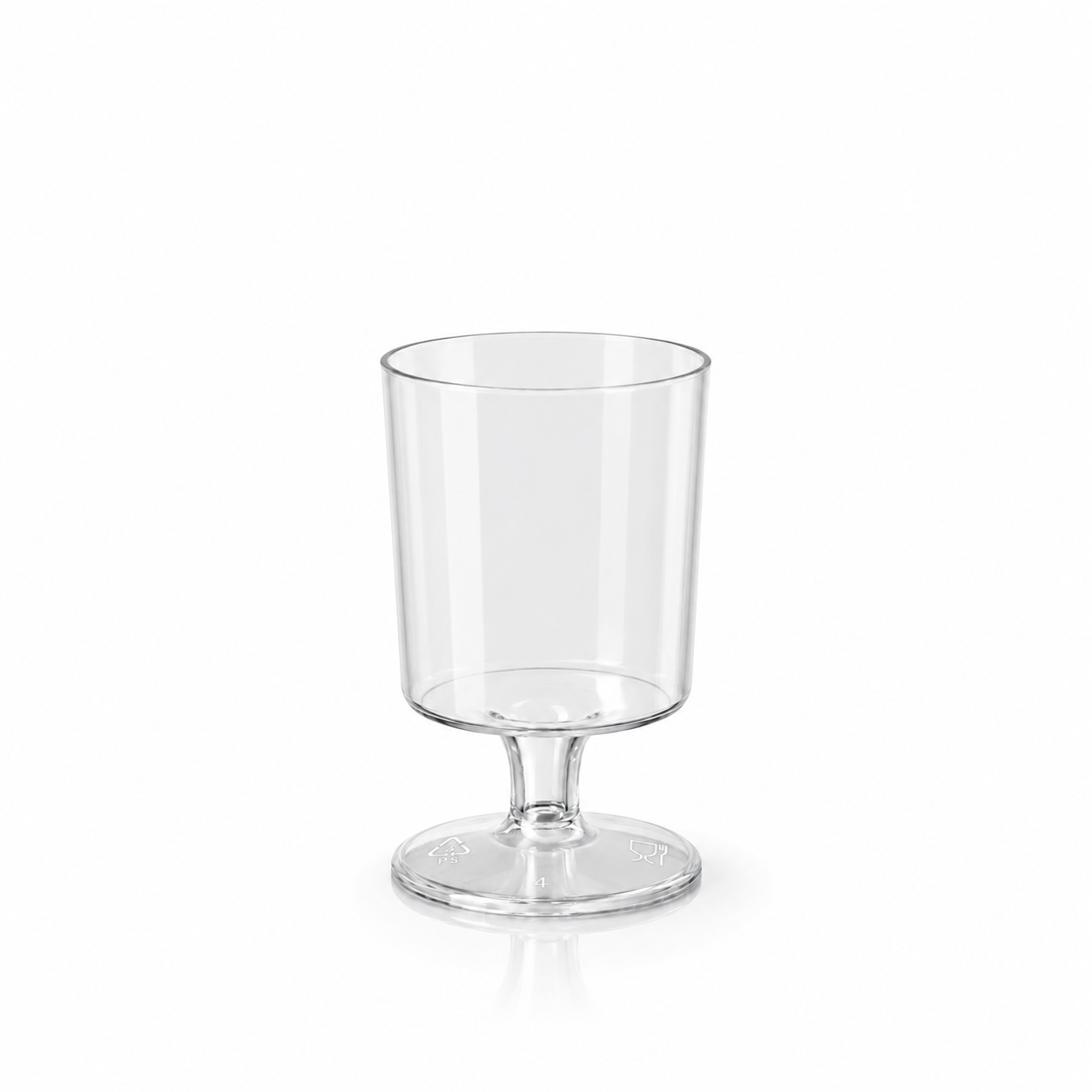 Pahar plastic pentru vin cu picior 160ml Cristal
