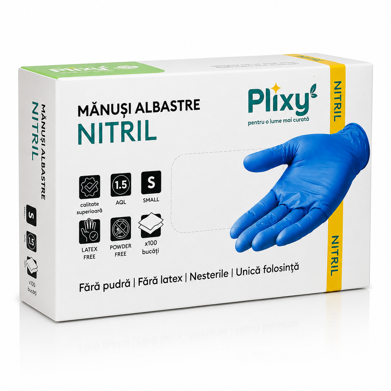 Manusi din nitril, S, albastru (100 buc)