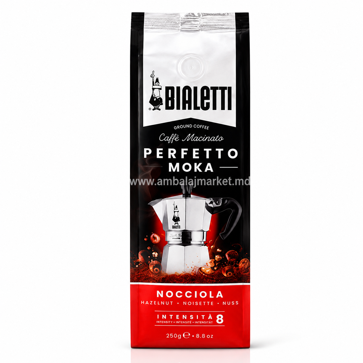 Cafea Macinata Bialetti Perfetto Moka Hazelnut, 250g  