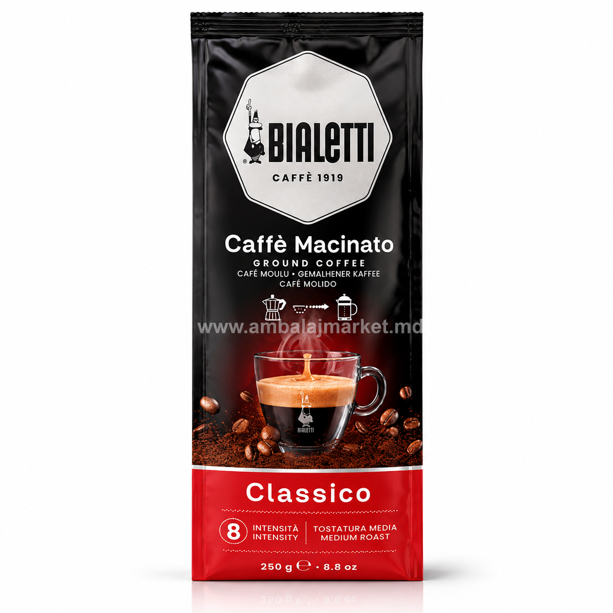 Cafea Macinata Bialetti Universale Classico Coffe, 250g  