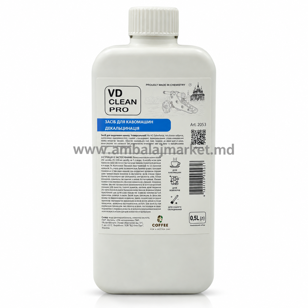Solutie pentru indepartarea calcarului, VD Clean Pro 0.5 l