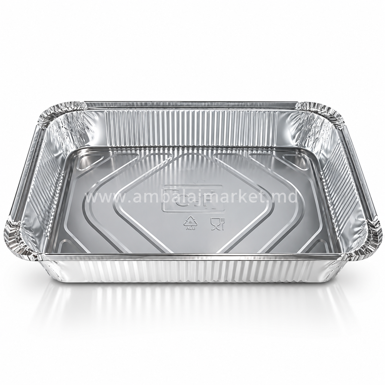 Container din aluminiu cu capac, 31*21*4, Plixy (3 buc)